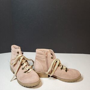 Sarah Jayne Pink Ankle Booties